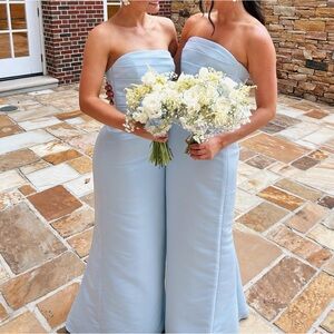 Amsale bridesmaid dress , Sonia in Ice color